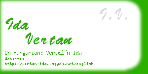 ida vertan business card